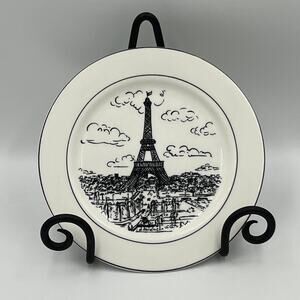 MIKASA HK 114 Parisian Scenes by Susan Steinberg 7 5/8" Salad Plate Eiffel Tower